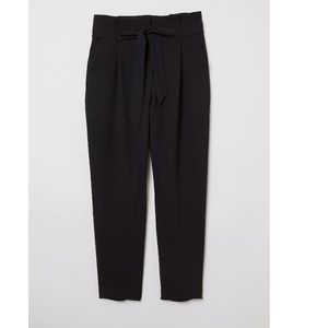 NWT Black paper bag pants